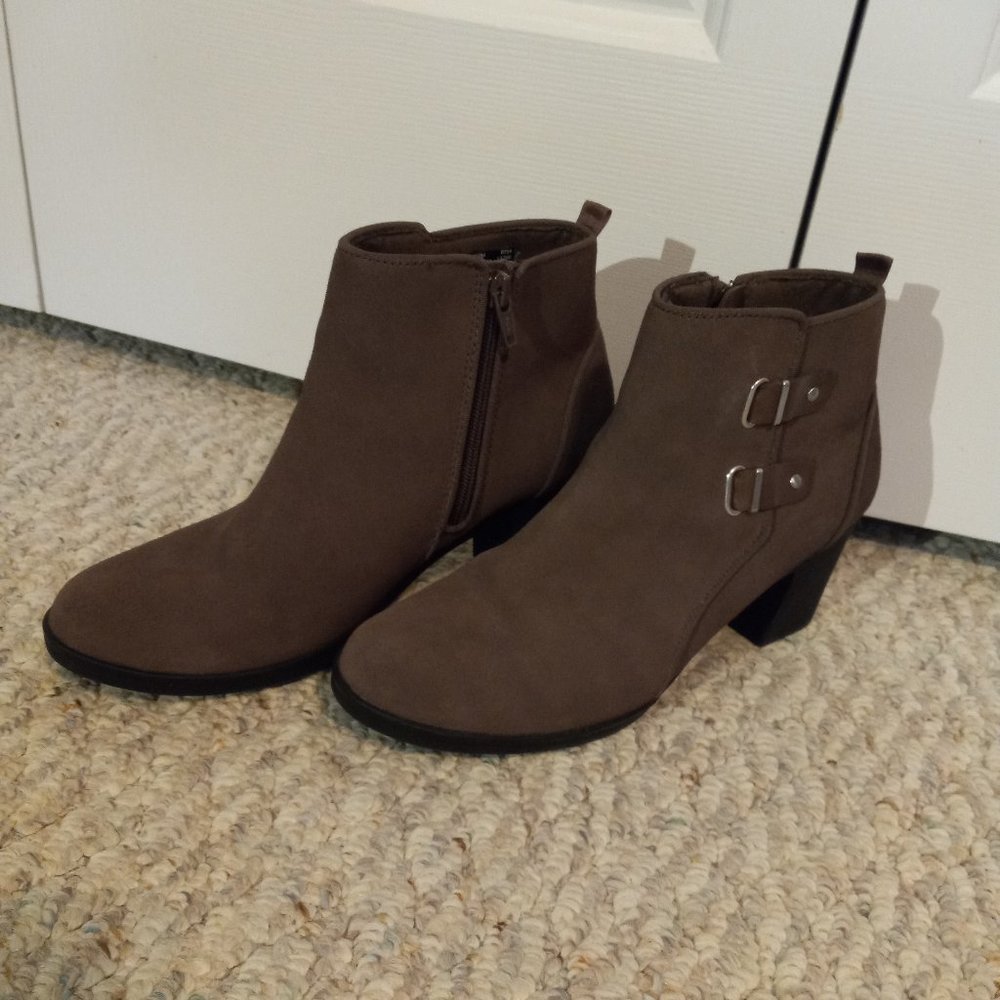 Clarks suede booties, Size 9